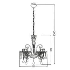 ACA ACA Lighting Acryl závěsné svítidlo SF633124P