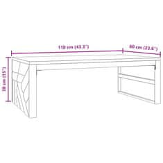 Vidaxl Konferenční stolek 110x60x38 cm masivní teakové dřevo