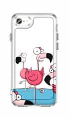 TopQ Kryt Image iPhone SE 2020 Image pevný Cartoon Flamingos 131198