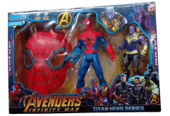 INTEREST Avengers - Sada - Figurek Spidermana + Thanose a maska. Světla zvuk.