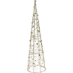 Home&Styling Vánoční dekorace s LED osvětlením STROMEČEK, kovová, 60 cm