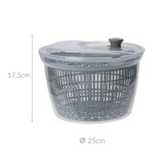 Excellent Houseware Odstředivka na salát, ? 25 cm barva šedá