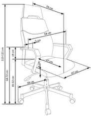 Halmar Kancelářské křeslo OLAF šedá-černá