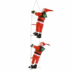 Ruhhy 22519 Vánoční dekorace Santa Claus na žebříku 120 cm