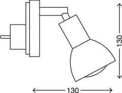 BRILONER BRILONER Svítidlo do zásuvky 13 cm 1x E14 25W matný nikl BRI 2741-012P