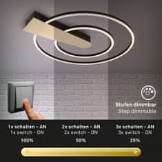 BRILONER BRILONER LED stropní svítidlo, 55 cm, 25 W, 3000 lm, zlatá-hnědá BRI 3543-017