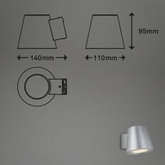 BRILONER BRILONER LED venkovní svítidlo, stříbrná, GU10/4,9W IP44 BRILO 3645-014