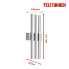 BRILONER BRILONER TELEFUNKEN LED venkovní svítidlo 37 cm 3x12W 1170lm stříbrná TF 313304TF