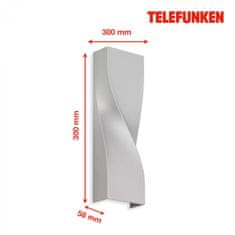 BRILONER BRILONER TELEFUNKEN LED venkovní svítidlo 26 cm 2x5,5W 530lm stříbrná TF 312704TF