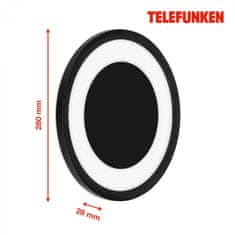 BRILONER BRILONER TELEFUNKEN přímé a nepřímé osvětlení LED venkovní nástěnné svítidlo pr. 28 cm černá 15W TF 315805TF