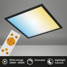 BRILONER BRILONER CCT svítidlo LED panel, 44,5 cm, 24 W, černá BRILO 7179-015