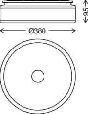 BRILONER BRILONER LED stropní svítidlo, pr. 38 cm, 18 W, černá BRI 3454-115