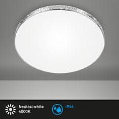 BRILONER BRILONER LED stropní svítidlo, pr. 35,5 cm, LED modul, 18W, 1850 lm, bílé-chrom BRI 3651-216