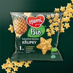 Hami BIO Křupky kukuřičné-quinoa s výborným ananasem 20 g, 12+