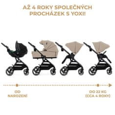 Kinderkraft SELECT Kočárek kombinovaný Yoxi 2v1 Sand Beige