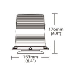 Stualarm LED maják, 12-48V, 60xLED oranžový, magnet, ECE R65 (wl835)