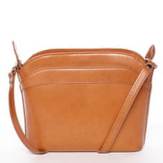 Delami Vera Pelle Kožená elegantní crossbody kabelka Angie, koňaková