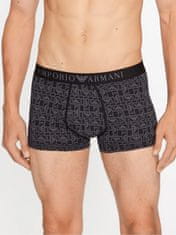 Emporio Armani Pánské boxerky 111389 3F506 29221 grafitové s potiskem - Emporio Armani L