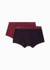 Emporio Armani Pánské boxerky 2PACK 111210 3F504 56636 vínové s potiskem - Emporio Armani L