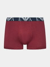 Emporio Armani Pánské boxerky 3PACK 111357 3F715 13911 bílo-vínové-tm.modré - Emporio Armani M