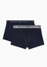 Emporio Armani Pánské boxerky 2PACK 111769 3F720 70835 tm. modré - Emporio Armani M