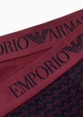 Emporio Armani Pánské boxerky 2PACK 111210 3F504 56636 vínové s potiskem - Emporio Armani L