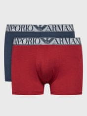 Emporio Armani Pánské boxerky 2PACK 111769 3F720 15876 tm. modro-vínové - Emporio Armani XL