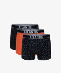 ATLANTIC Pánské boxerky Atlantic 3MH-173 A'3 S-2XL khaki-oranžová-grafitová L