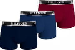 Tommy Hilfiger Pánské boxerky 3Pack UM0UM03185 0SX tm.modré/modré/vínové - Tommy Hilfiger M