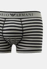 Emporio Armani Pánské boxerky 2Pack 111210 4R542 černé/proužek - Emporio Armani L