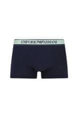 Emporio Armani Pánské boxerky 3Pack 112130 4R717 tm. modré se zelenou - Emporio Armani L