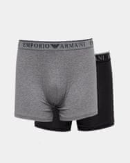 Emporio Armani Pánské boxerky 2Pack 111912 4R720 černošedé - Emporio Armani L