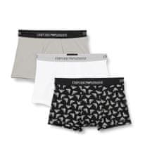 Emporio Armani Pánské boxerky 111625 4R722 18111 šedé/bíle/potisk - Emporio Armani L