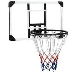 Vidaxl Basketbalový koš s průhlednou deskou 71x45x2,5 cm polykarbonát