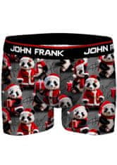 John Frank Pánské boxerky John Frank JFBD52-CH-SANTA PANDA M šedá