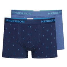 Henderson Pánské boxerky 2 pack 42248 Joy - HENDERSON tmavě modrá M