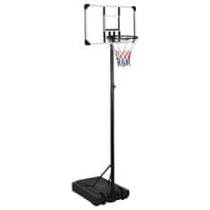 Vidaxl Basketbalový koš s průhlednou deskou 235–301 cm polykarbonát