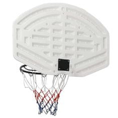 Vidaxl Basketbalový koš bílý 90x60x2 cm polyethylen