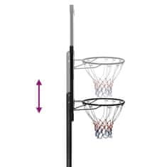 Vidaxl Basketbalový koš s průhlednou deskou 256–361 cm polykarbonát