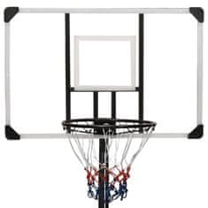 Vidaxl Basketbalový koš s průhlednou deskou 256–361 cm polykarbonát