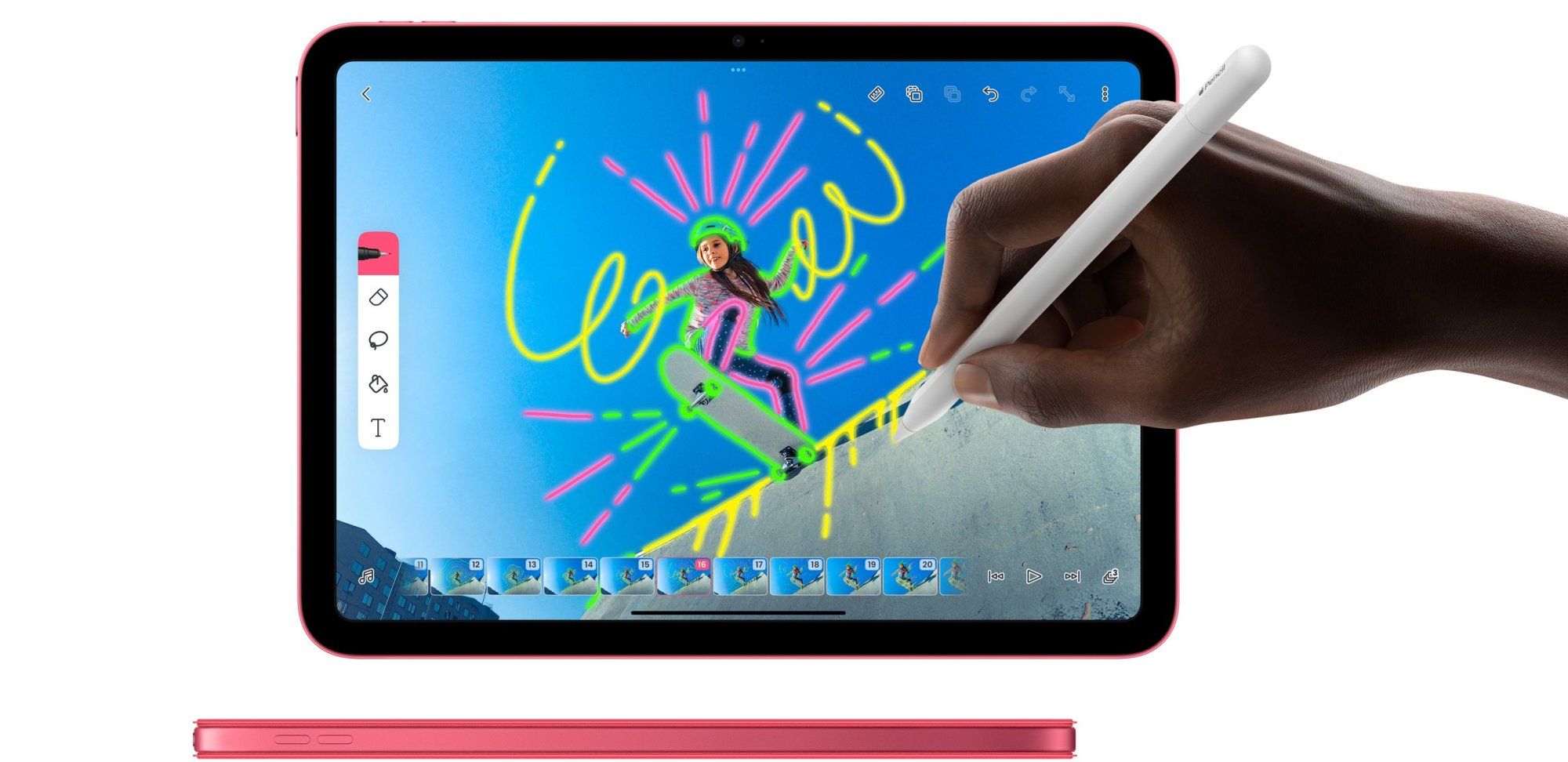 Profesionalni posnetki in podpora za Apple Pencil