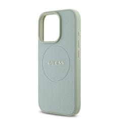 Guess Zadní kryt PU Grained Classic Logo MagSafe pro iPhone 16 Pro Max Green