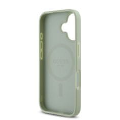 Guess Zadní kryt PU Grained Classic Logo MagSafe pro iPhone 16 Green