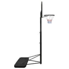 Vidaxl Basketbalový koš černý 258–363 cm polyethylen