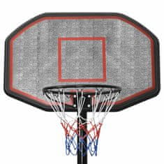 Vidaxl Basketbalový koš černý 258–363 cm polyethylen