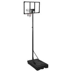 Vidaxl Basketbalový koš s průhlednou deskou 235–301 cm polykarbonát