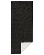 NORTHRUGS Běhoun Twin-Wendeteppiche 103096 black cream – na ven i na doma 80x250