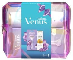 Gillette Venus dárková sada: Holicí strojek Comfortglide + 2 hlavice a šampon Pantene Repair and Protect 250ml