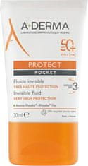 A-Derma Sluneční fluid SPF 50 Protect Pocket (Vey High Protection Invisible Fluid) 30 ml