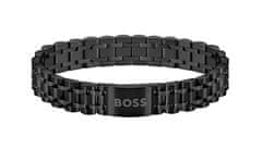 Hugo Boss Elegantní černý náramek pro muže Owan 1580646